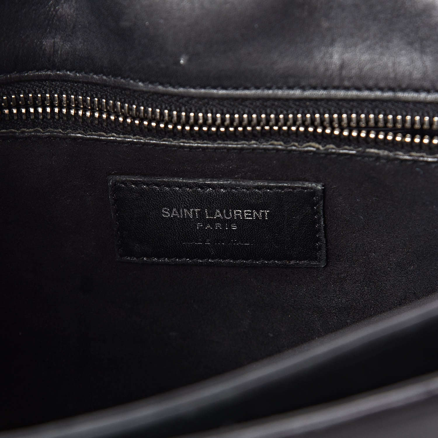 Saint Laurent Smooth Calfskin Medium Classic Monogram Universite Bag Black 6 of 16