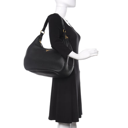 Prada Vitello Daino Hobo Black 2 of 9