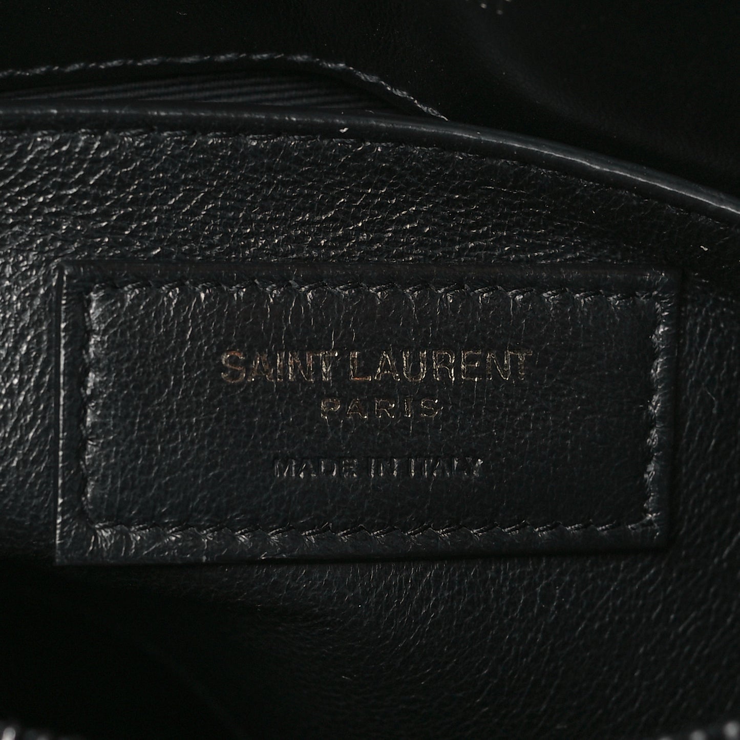 Calfskin Y Quilted Monogram Monochrome Toy Loulou Crossbody Bag Black