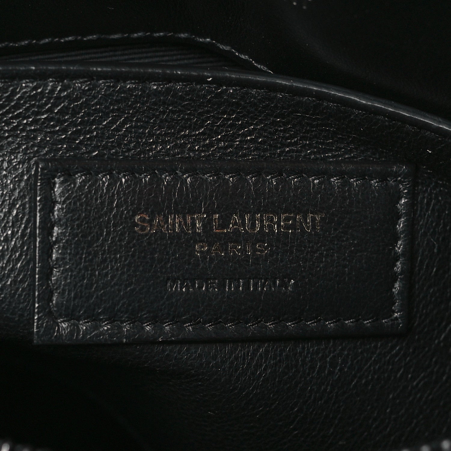 Saint Laurent Calfskin Y Quilted Monogram Monochrome Toy Loulou Crossbody Bag Black 6 of 10