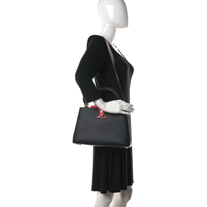 Louis Vuitton Taurillon Capucines PM Black Rose Berlingot 3 of 9