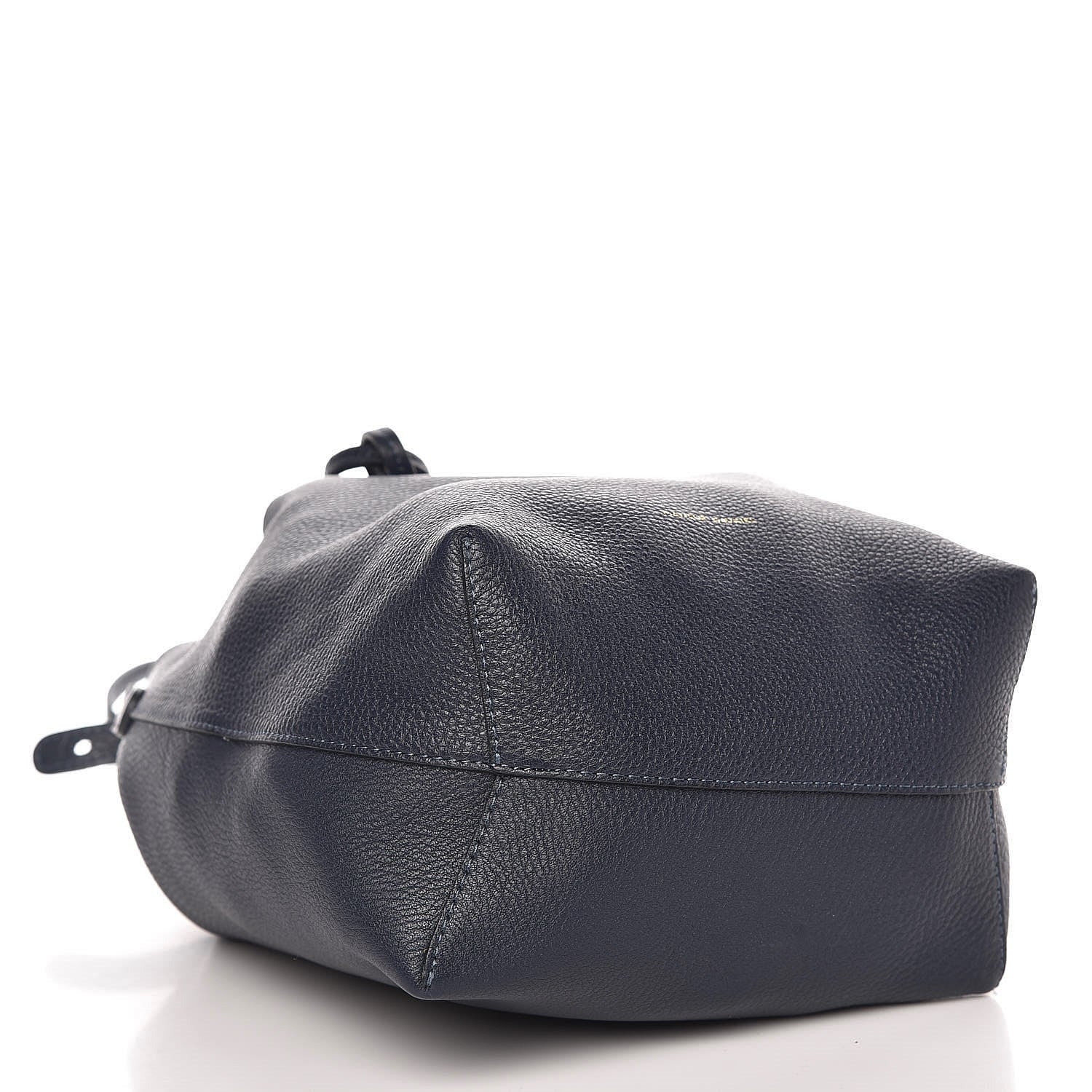Mansur Gavriel Tumbled Calfskin Mini Bucket Bag Blue 4 of 9