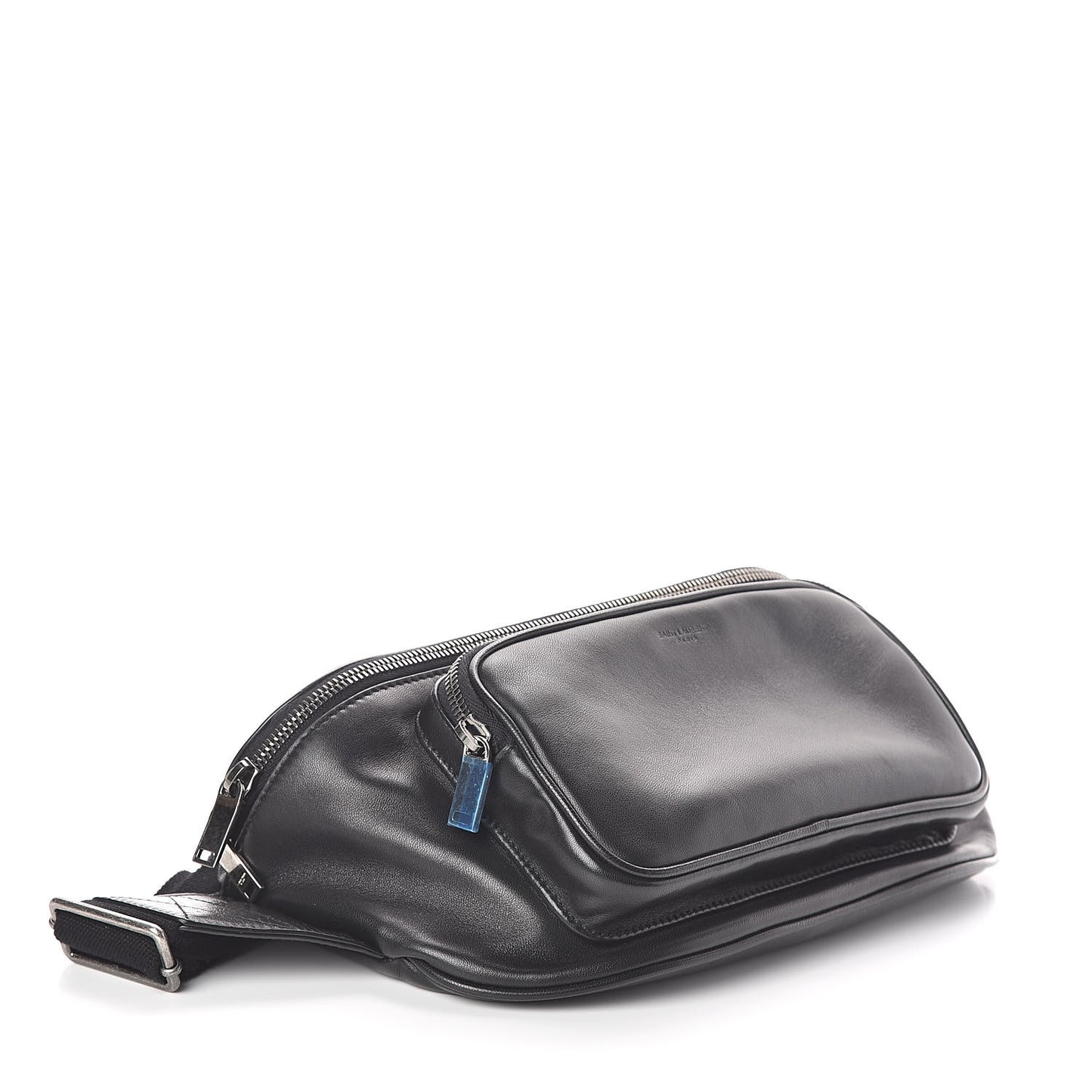 Lambskin Subway Belt Bag Black