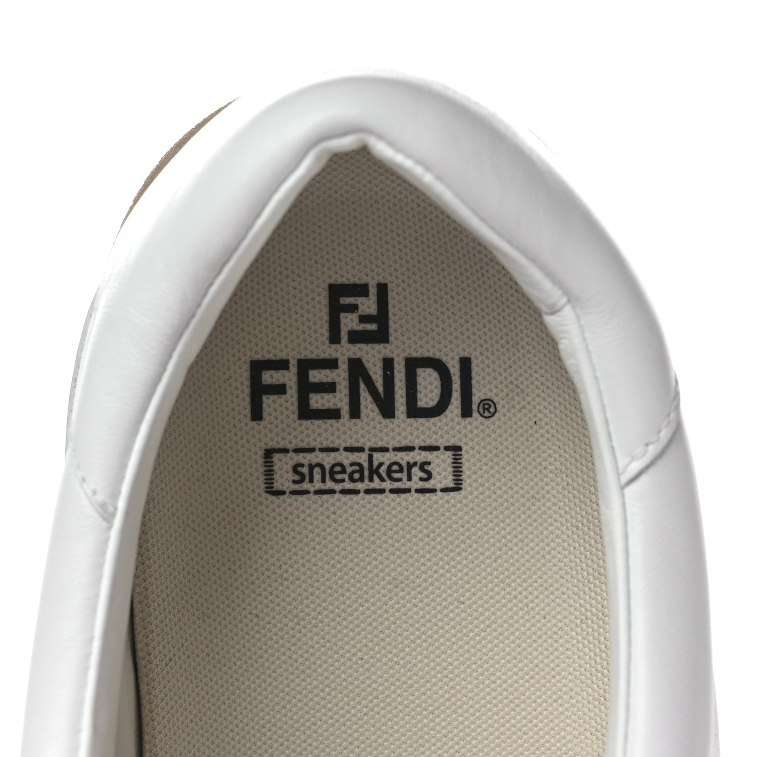 Fendi Calfskin Mens Fendi Match Low Top Sneakers 10.5 White Beige 8 of 8