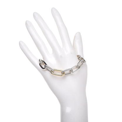 David Yurman Sterling Silver 18K Yellow Gold 11mm Madison Chain Bracelet 2 of 4