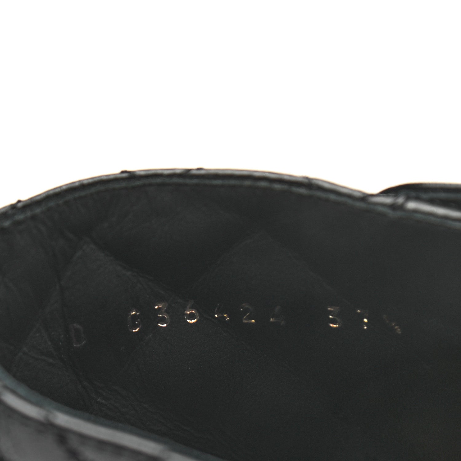 Chanel Shiny Calfskin Quilted Lace Up Combat Boots 37.5 Black 7 of 7