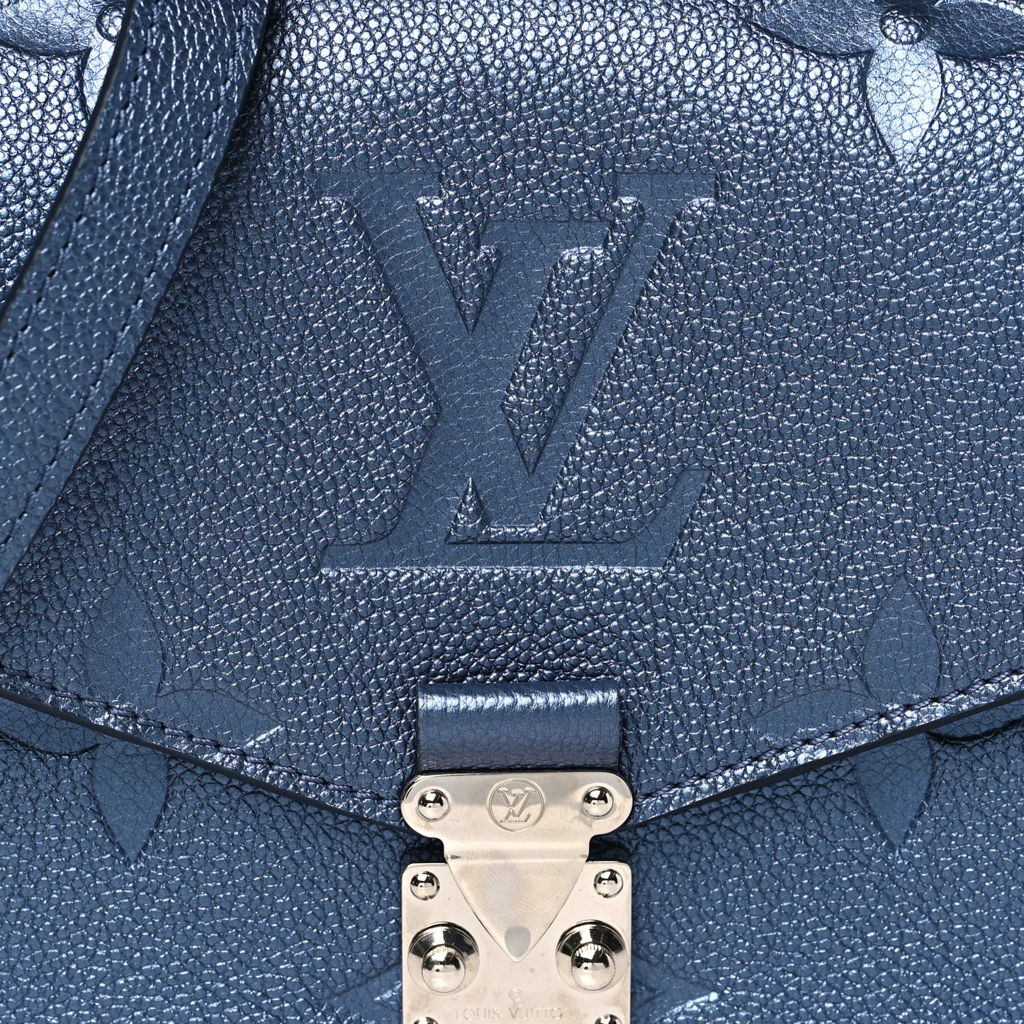 Metallic Empreinte Monogram Giant Pochette Metis Navy Nacre