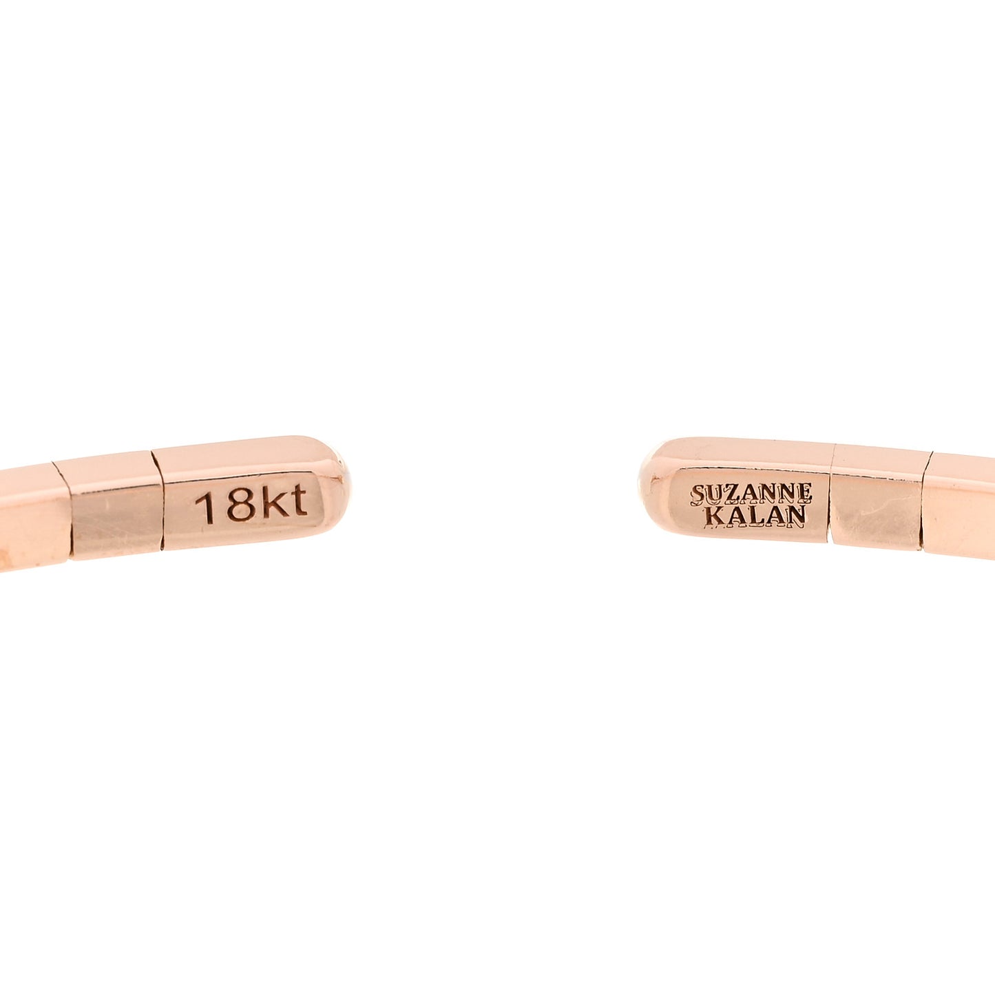 18K Rose Gold Pink Sapphire Princess Cut Cuff Bracelet