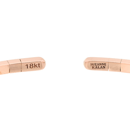 Suzanne Kalan 18K Rose Gold Pink Sapphire Princess Cut Cuff Bracelet 3 of 3
