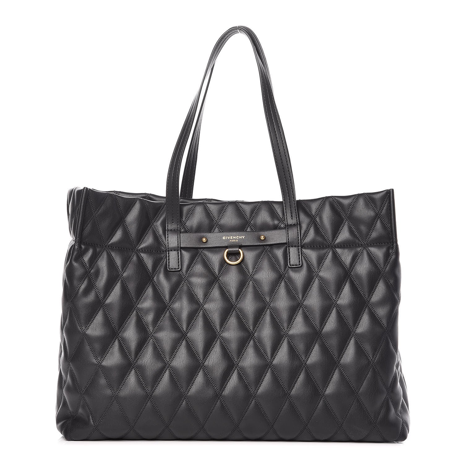 Givenchy Rubber Effect Canvas Quilted Duo Shopper Tote Black 1 of 11