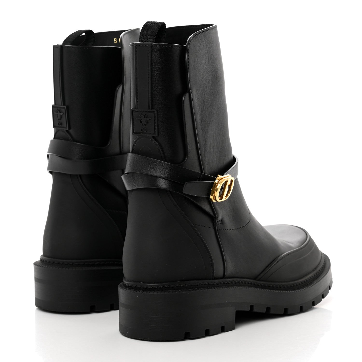 Christian Dior Calfskin Empreinte Ankle Boot 38 Black 4 of 8