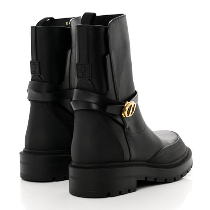 Christian Dior Calfskin Empreinte Ankle Boot 38 Black 4 of 8