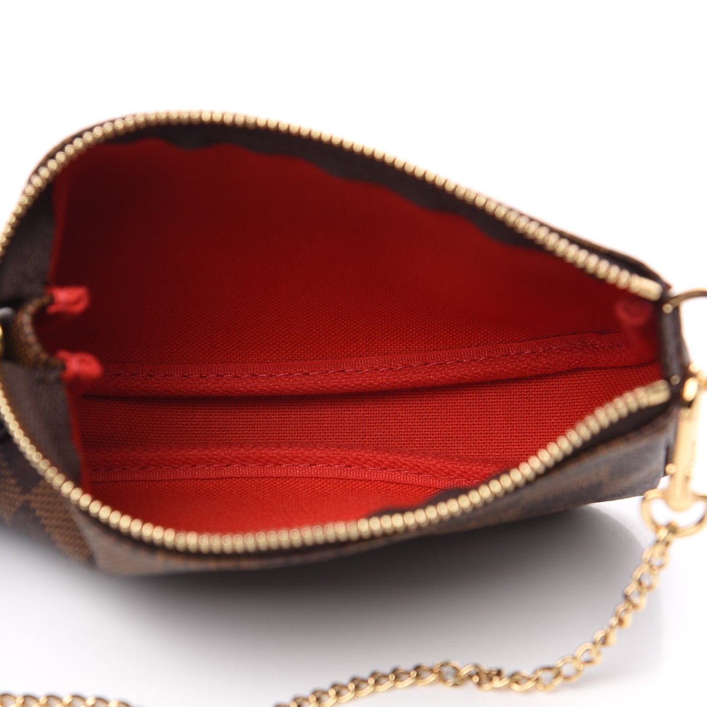 Damier Ebene 2019 Christmas Animation Mini Pochette Accessories Red