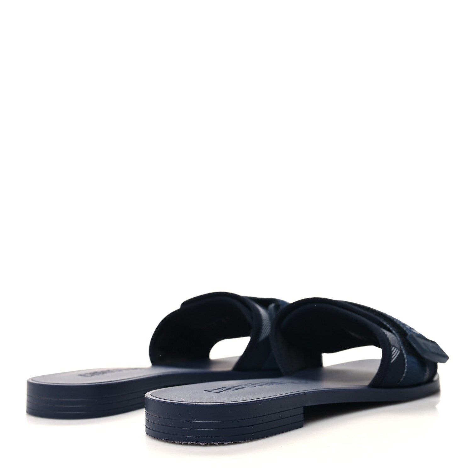 Christian Dior Technical Stretch Fabric Camouflage Dio(r)evolution Slide Sandals 39 Deep Blue 4 of 9