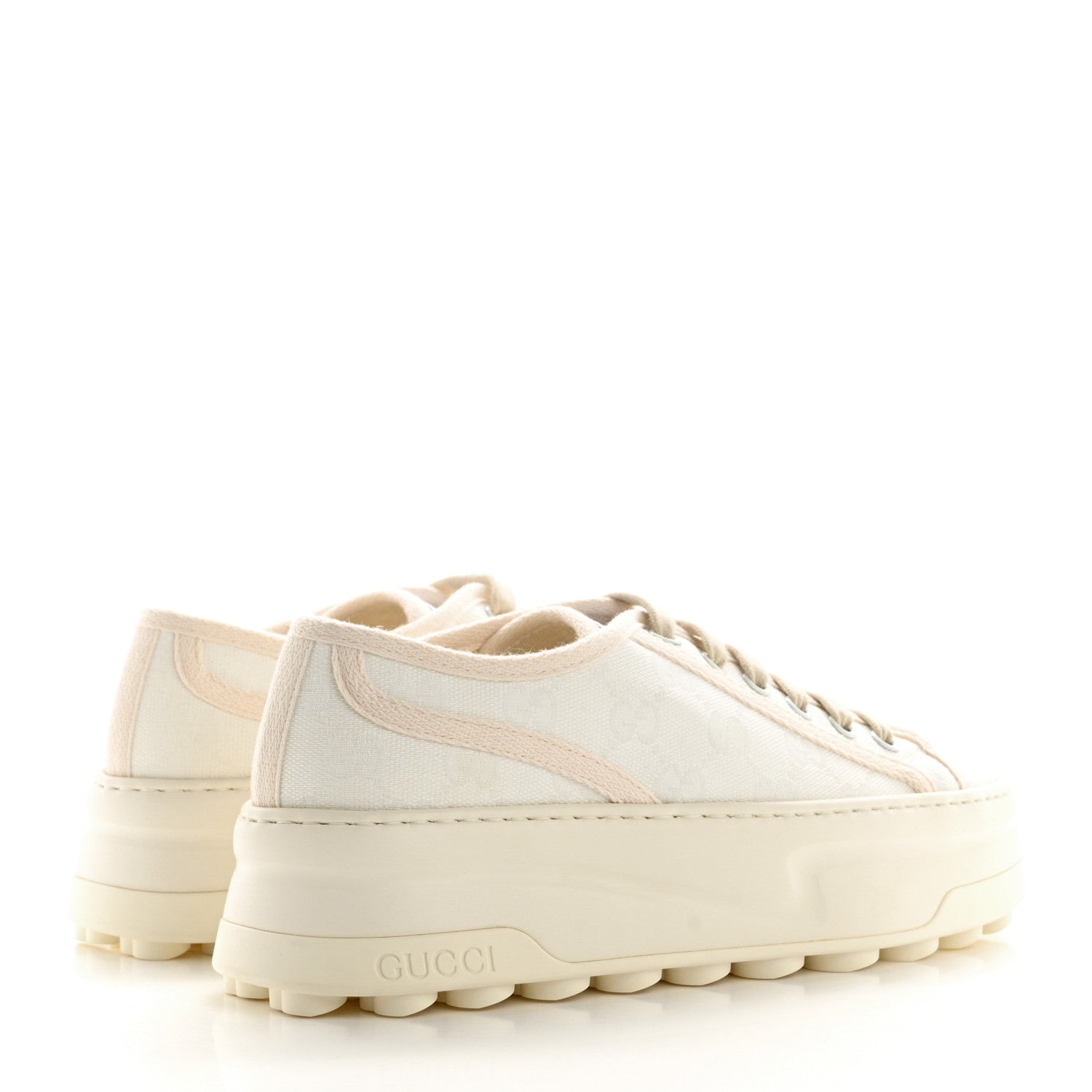 Gucci GG Monogram Womens 1977 Tennis Platform 52mm Sneakers 36.5 Great White Mystic White 5 of 13