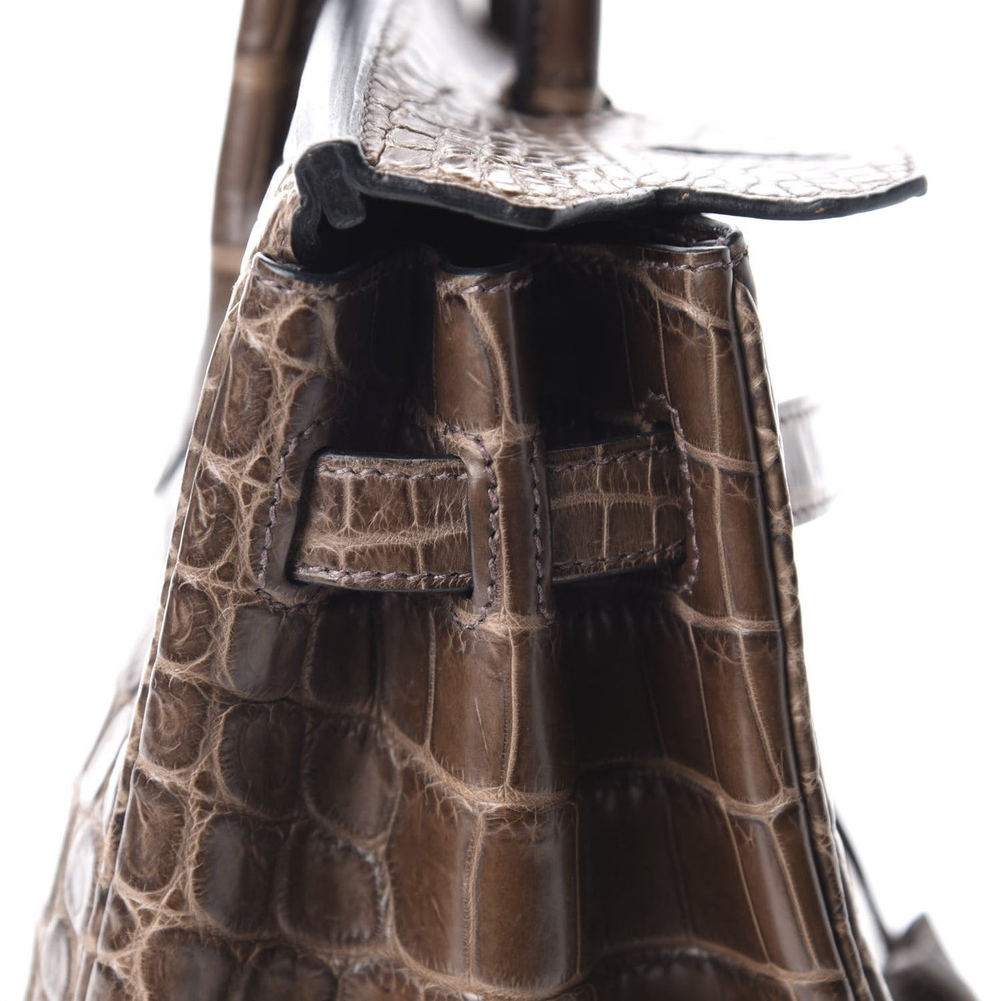 Matte Niloticus Crocodile Birkin 30 Gris Elephant