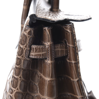 Hermes Matte Niloticus Crocodile Birkin 30 Gris Elephant 20 of 38