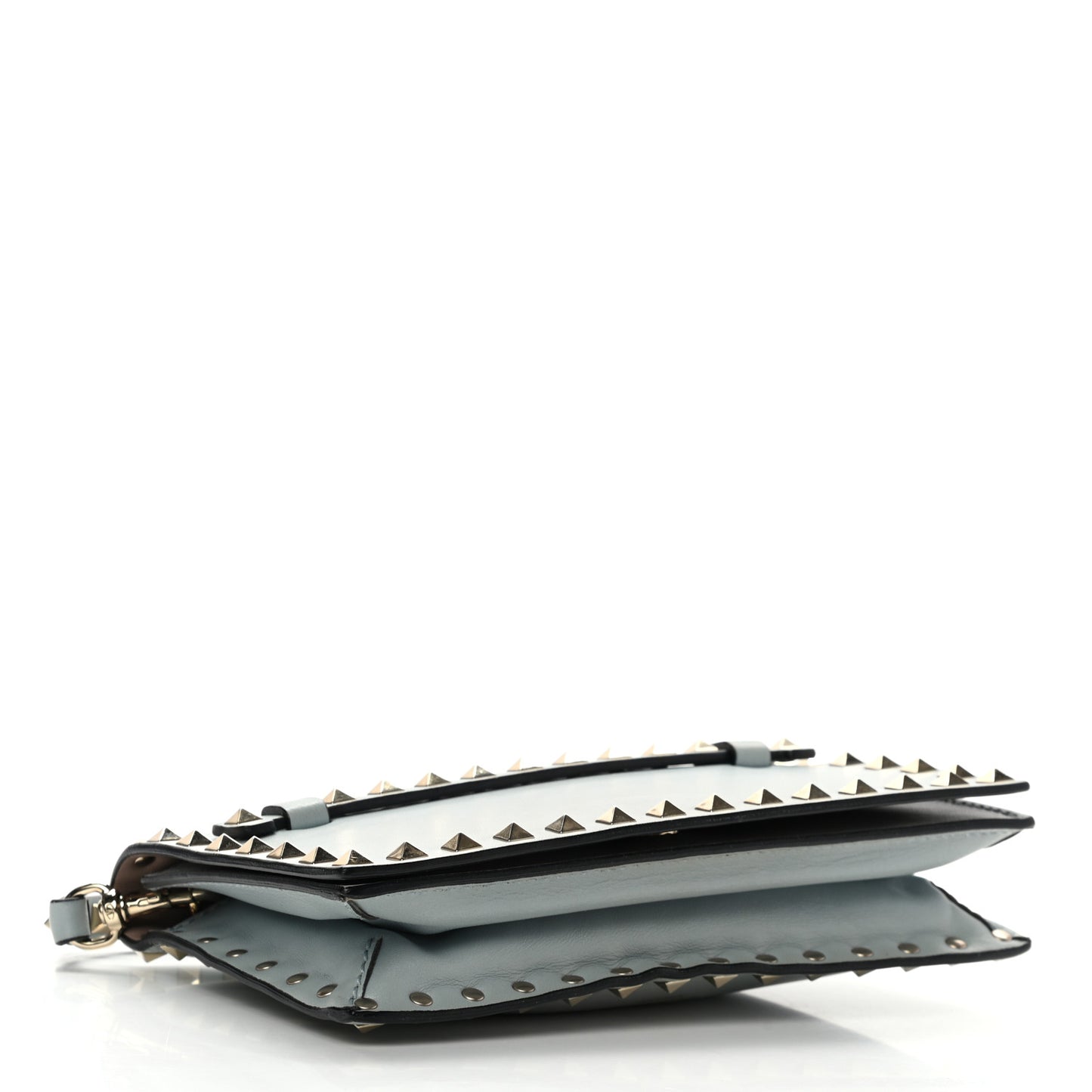 Nappa Small Rockstud Wristlet Clutch Pastel Grey