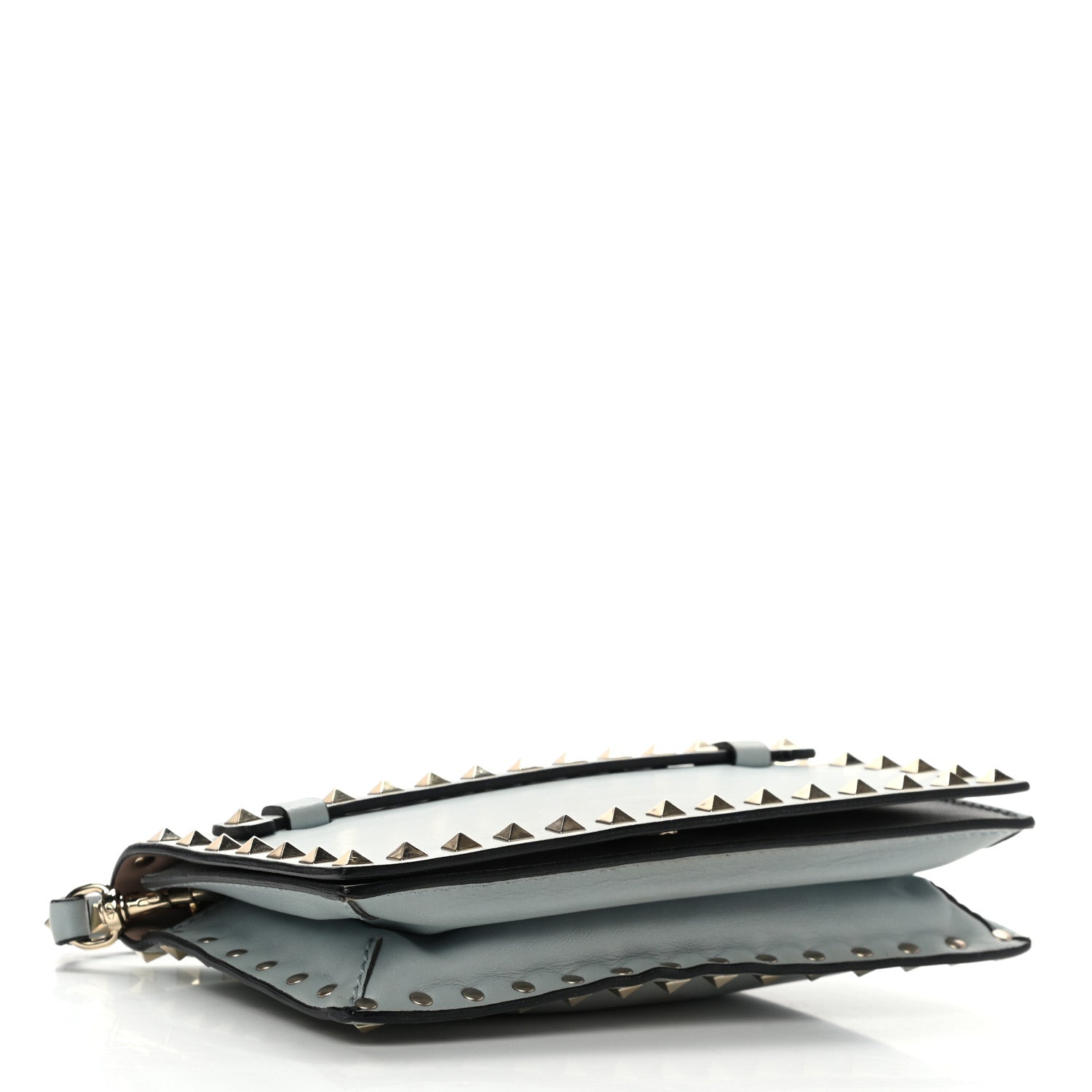 Valentino Garavani Nappa Small Rockstud Wristlet Clutch Pastel Grey 4 of 10