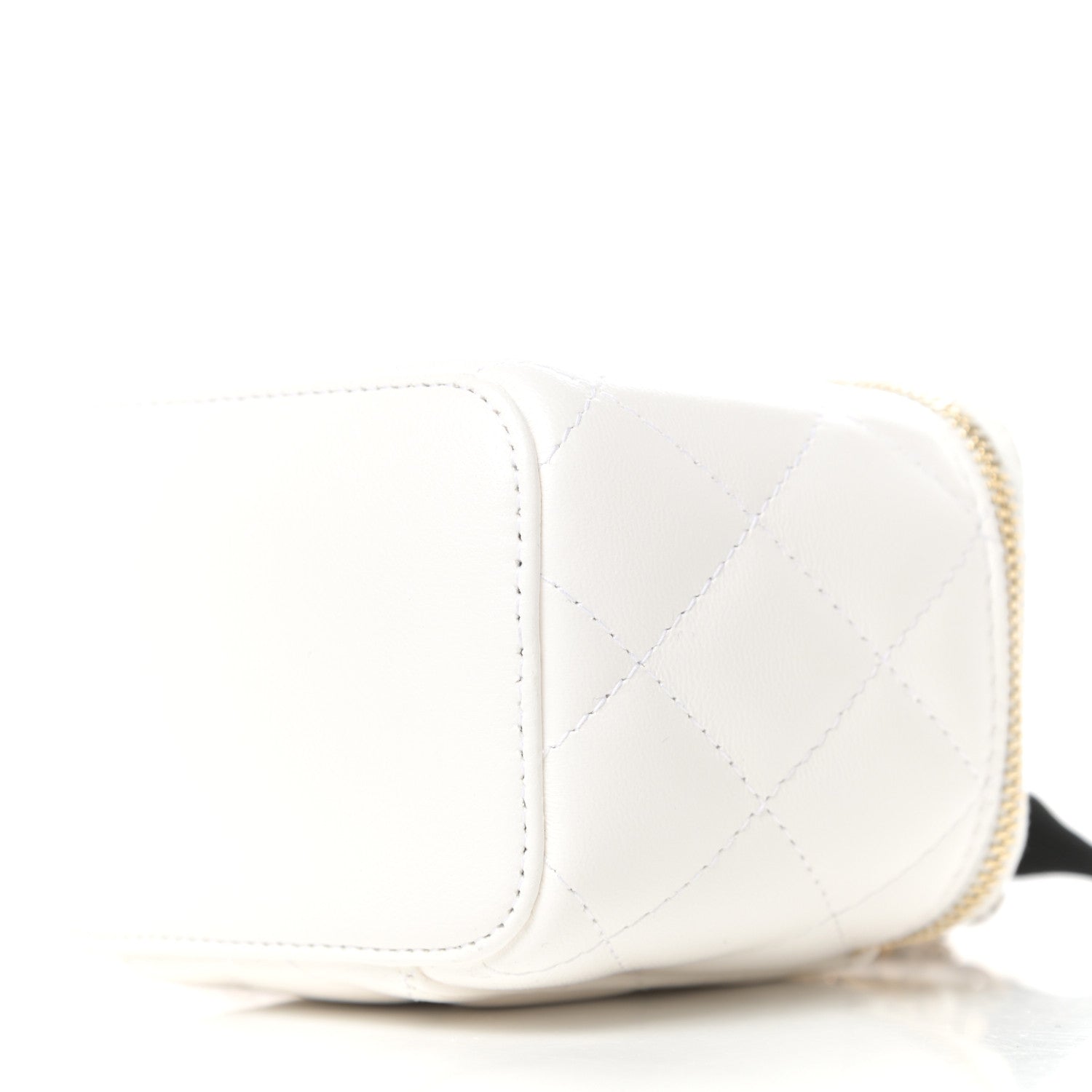 Chanel Lambskin Quilted My Chanel Lady Vanity Case With Chain White 9 of 12