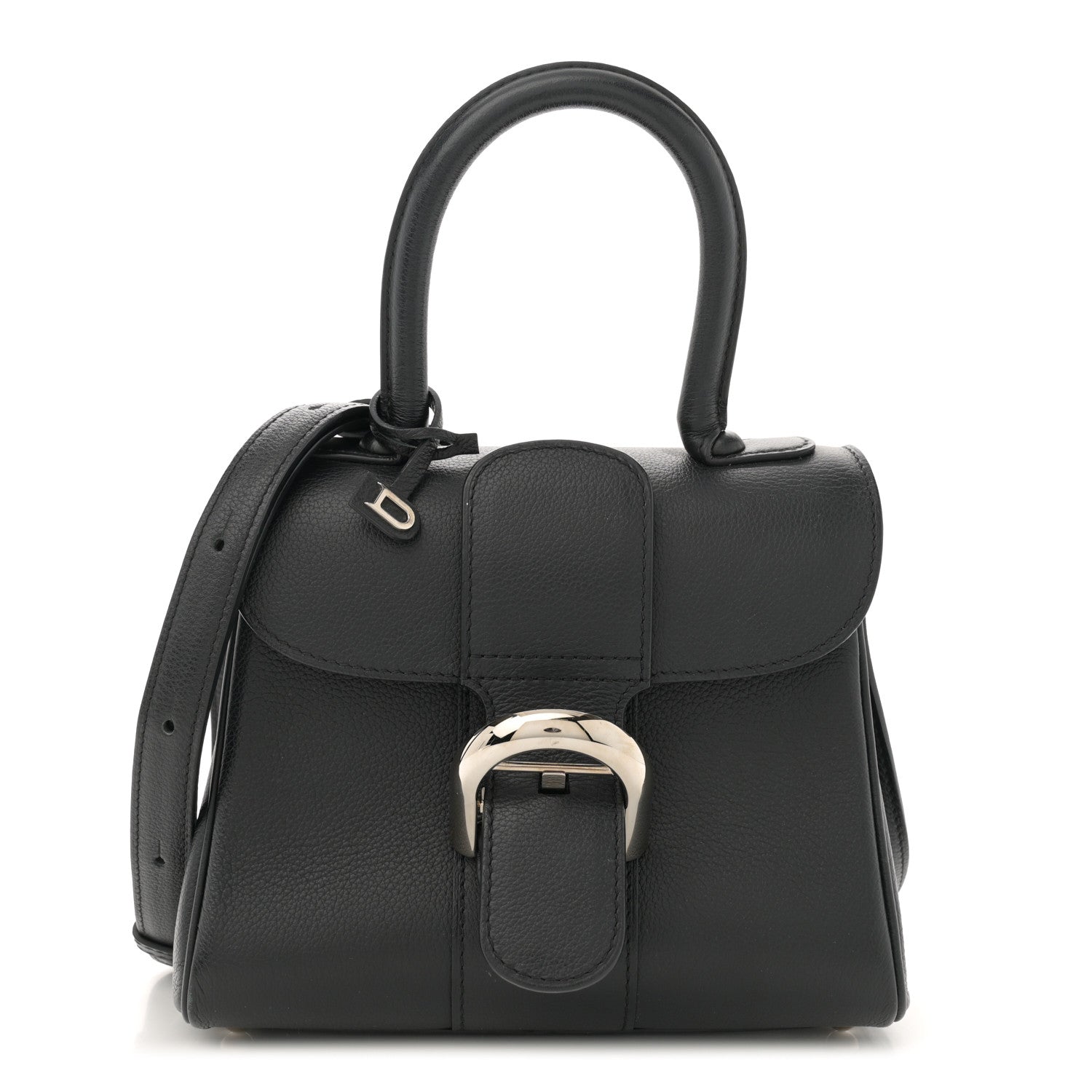 Delvaux Grained Calfskin Mini Brillant Satchel Black 1 of 16