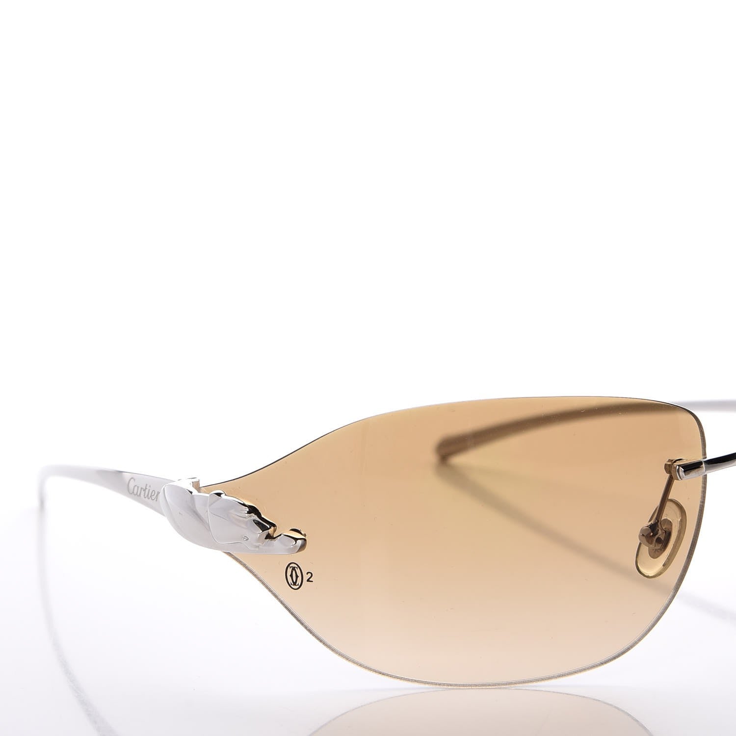 Cartier Panthere De Aviator Sunglasses Platinum 8 of 8