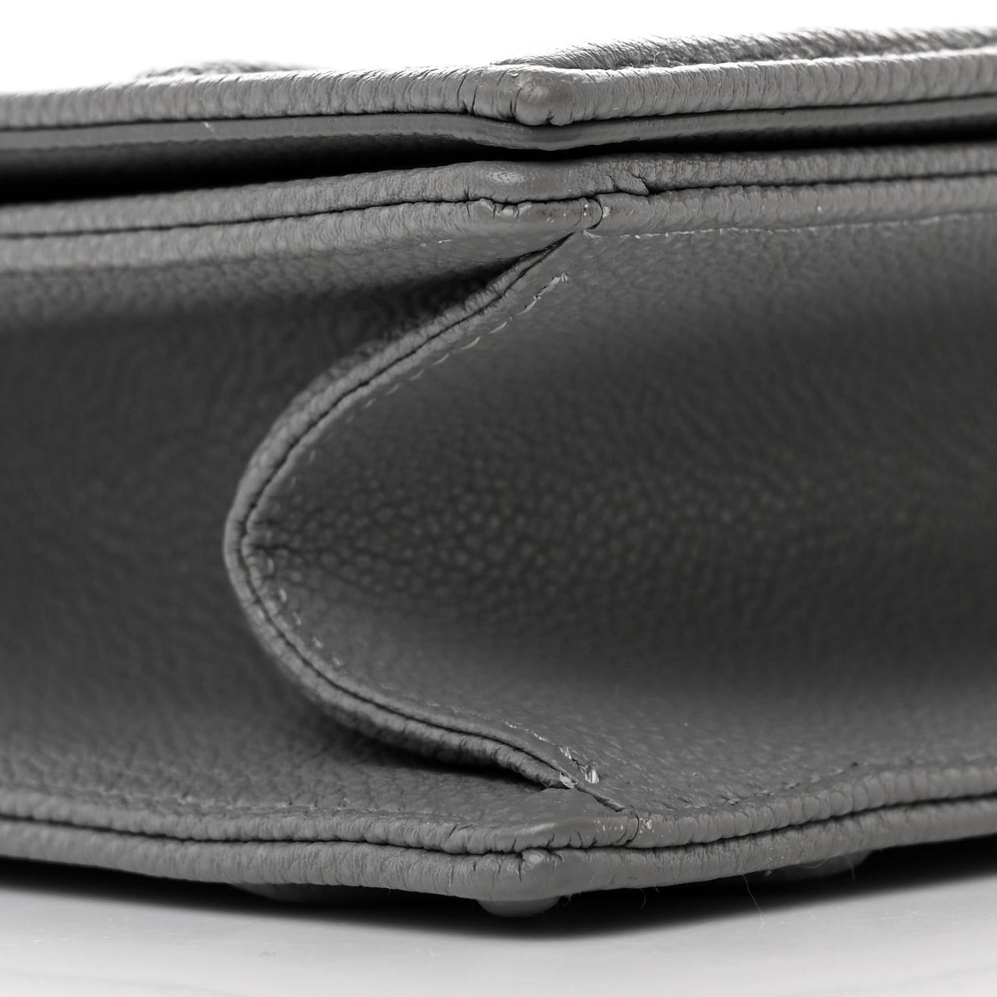 Grained Calfskin Medium Diorama Flap Bag Gris