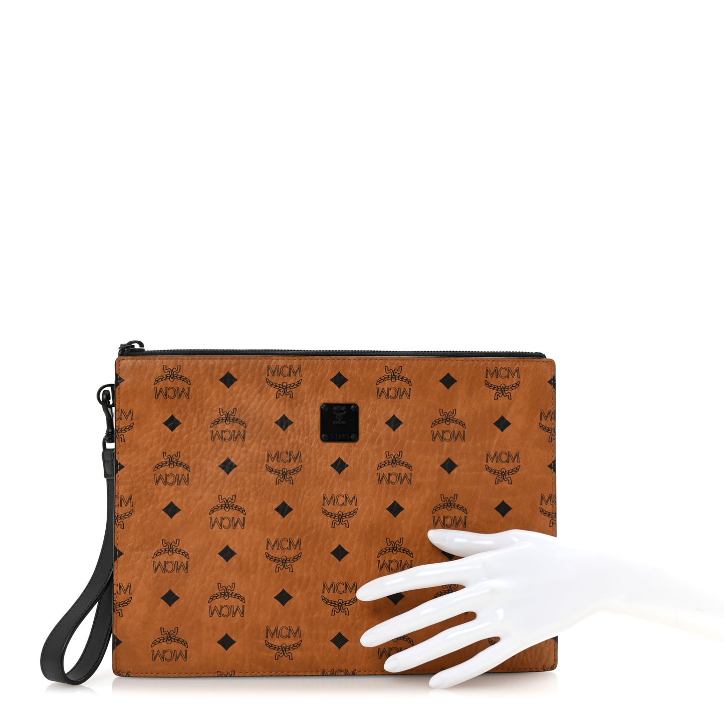 Visetos Aren Wristlet Zip Pouch Cognac