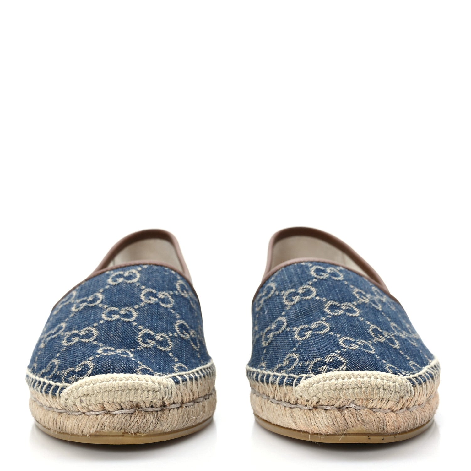 Gucci Denim GG Monogram Espadrilles 40 Blue Tea Cuir 2 of 8