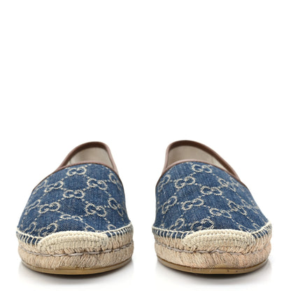 Gucci Denim GG Monogram Espadrilles 40 Blue Tea Cuir 2 of 8