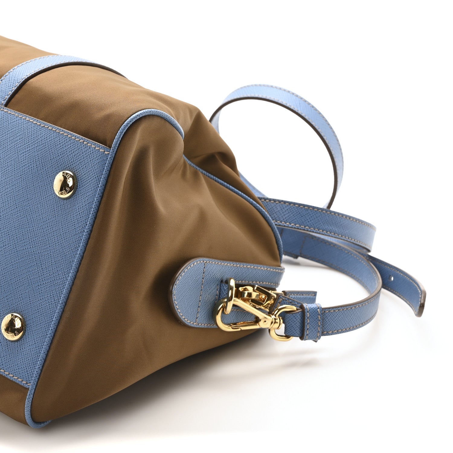 Prada Re-Nylon Saffiano Medium Re-Edition 1978 Top Handle Bag Sughero Wave 10 of 10