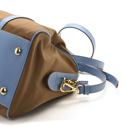 Prada Re-Nylon Saffiano Medium Re-Edition 1978 Top Handle Bag Sughero Wave 10 of 10
