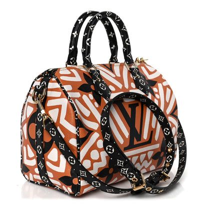 Louis Vuitton Monogram Giant Crafty Speedy Bandouliere 25 Creme Caramel 3 of 11