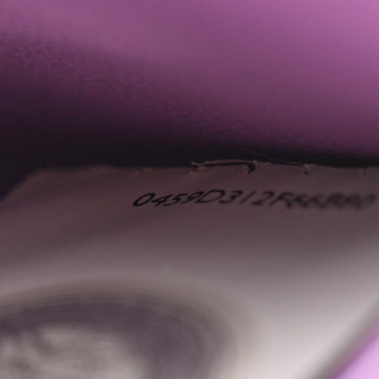 Grained Calfskin Small La Medusa Top Handle Bag Black Lilac