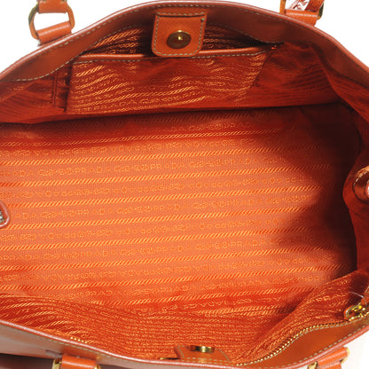 Prada Saffiano Lux Large Tote Papaya 5 of 7