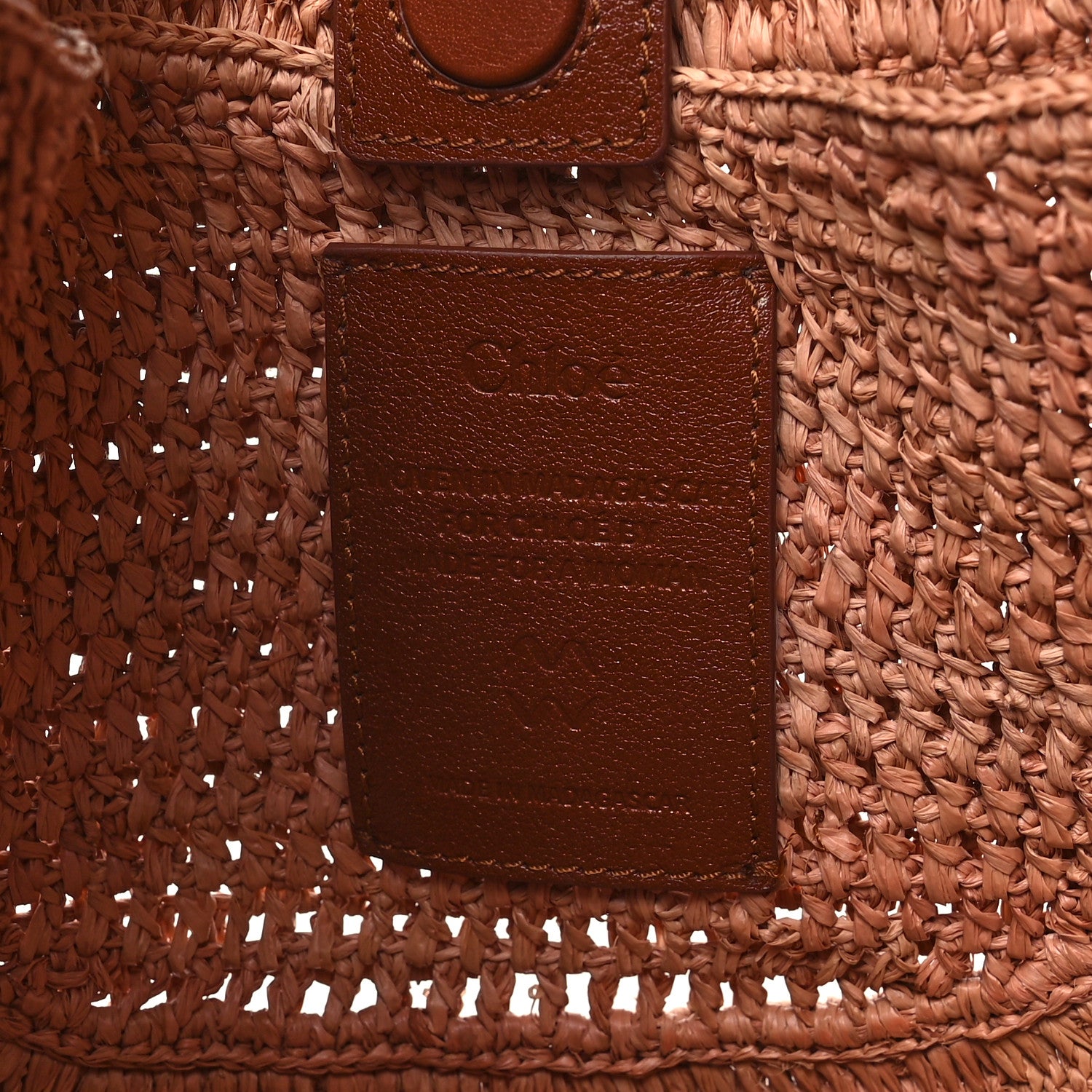 Chloe Raffia Calfskin Summer Banana Hobo Summery Beige 6 of 9