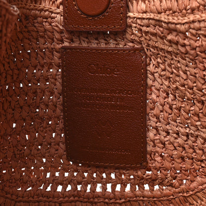 Chloe Raffia Calfskin Summer Banana Hobo Summery Beige 6 of 9