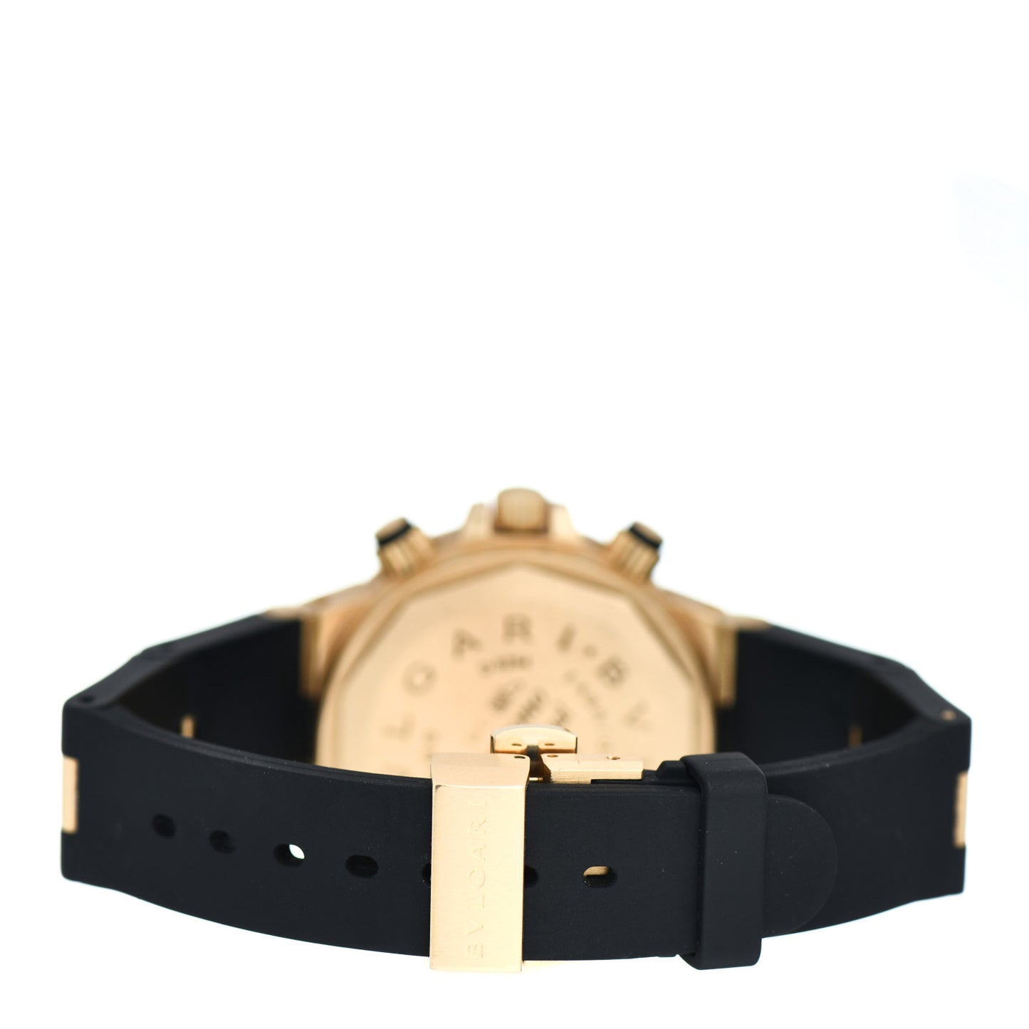 18K Yellow Gold Rubber 40mm Diagono Professional Flyback Chronograph Automatic Watch Black