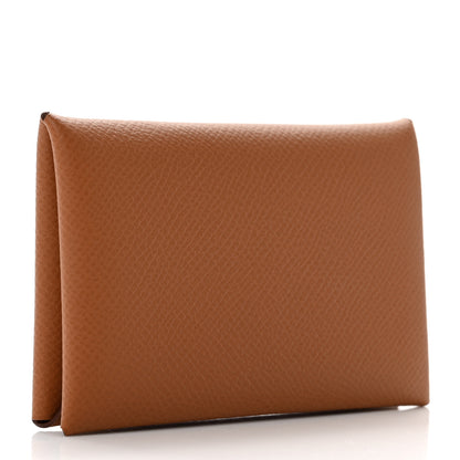 Hermes Epsom Calvi Card Case Gold 3 of 6