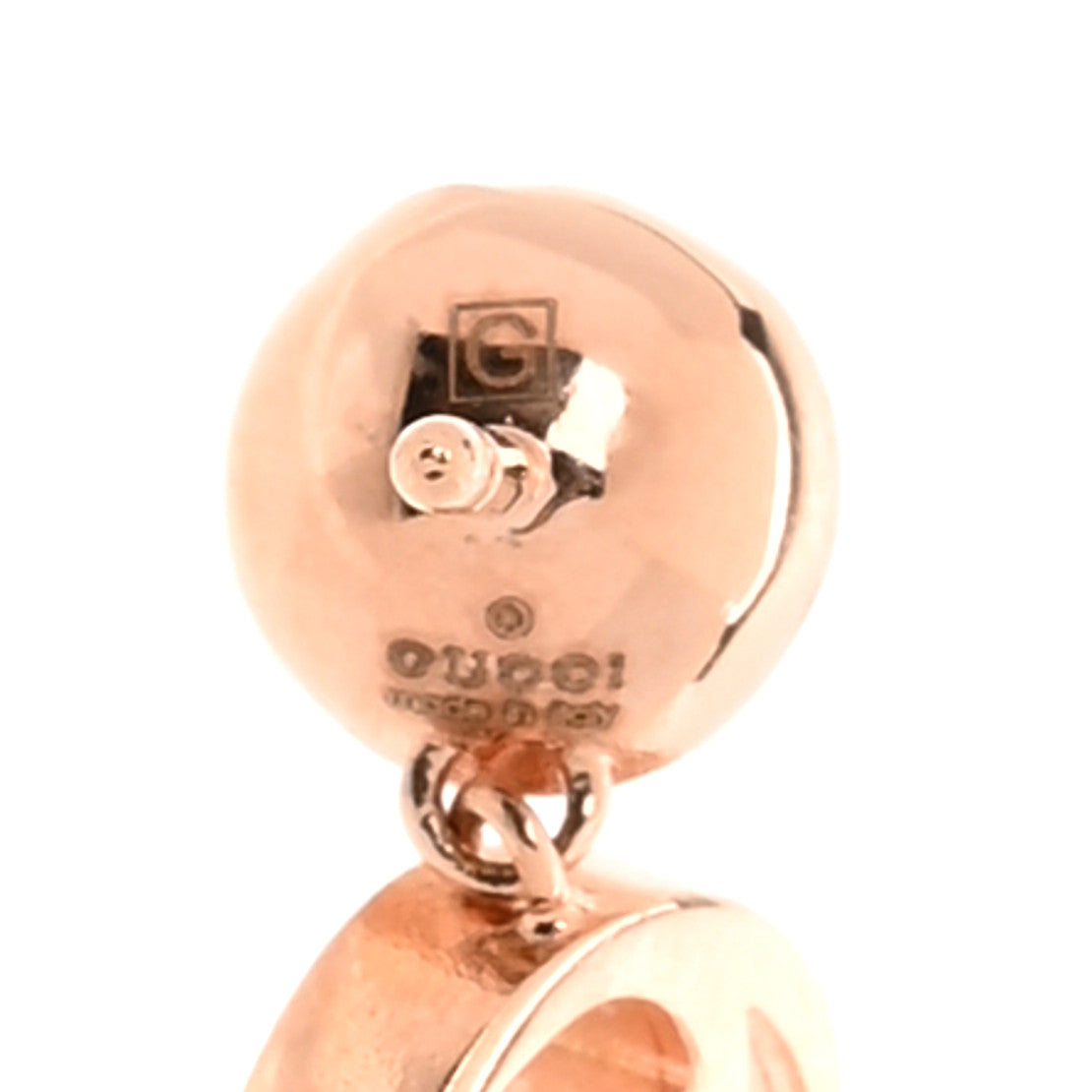 Pearl Crystal Blondie Chain Drop Earrings Rose Gold