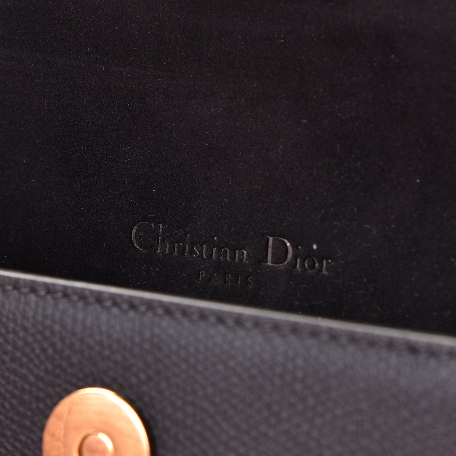 Christian Dior Grained Calfskin Saddle Belt Clutch Black 6 of 9