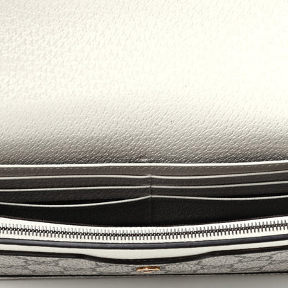 Gucci GG Supreme Monogram Web Queen Margaret Chain Wallet White 4 of 4