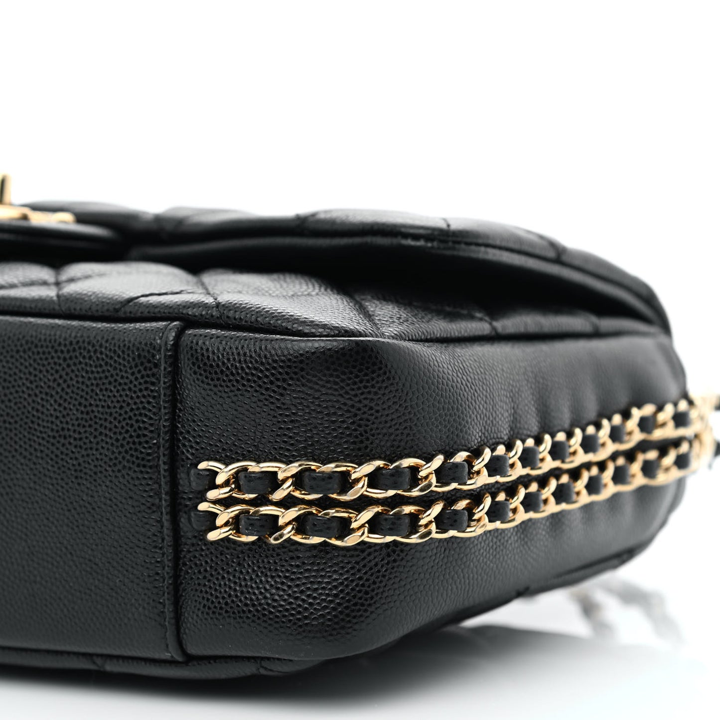 Caviar Quilted Small CC You Flap Black