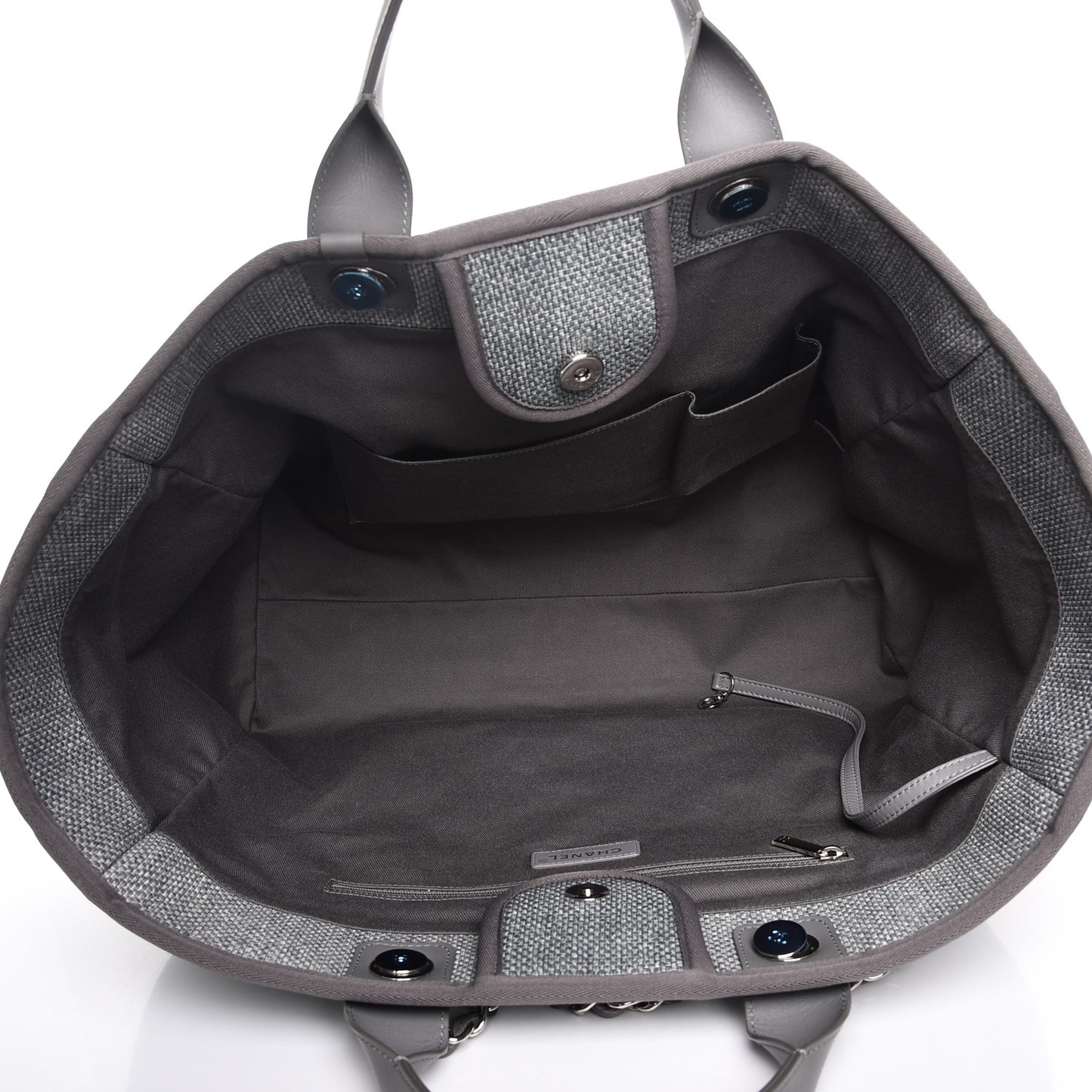 Canvas Large Deauville Tote Grey