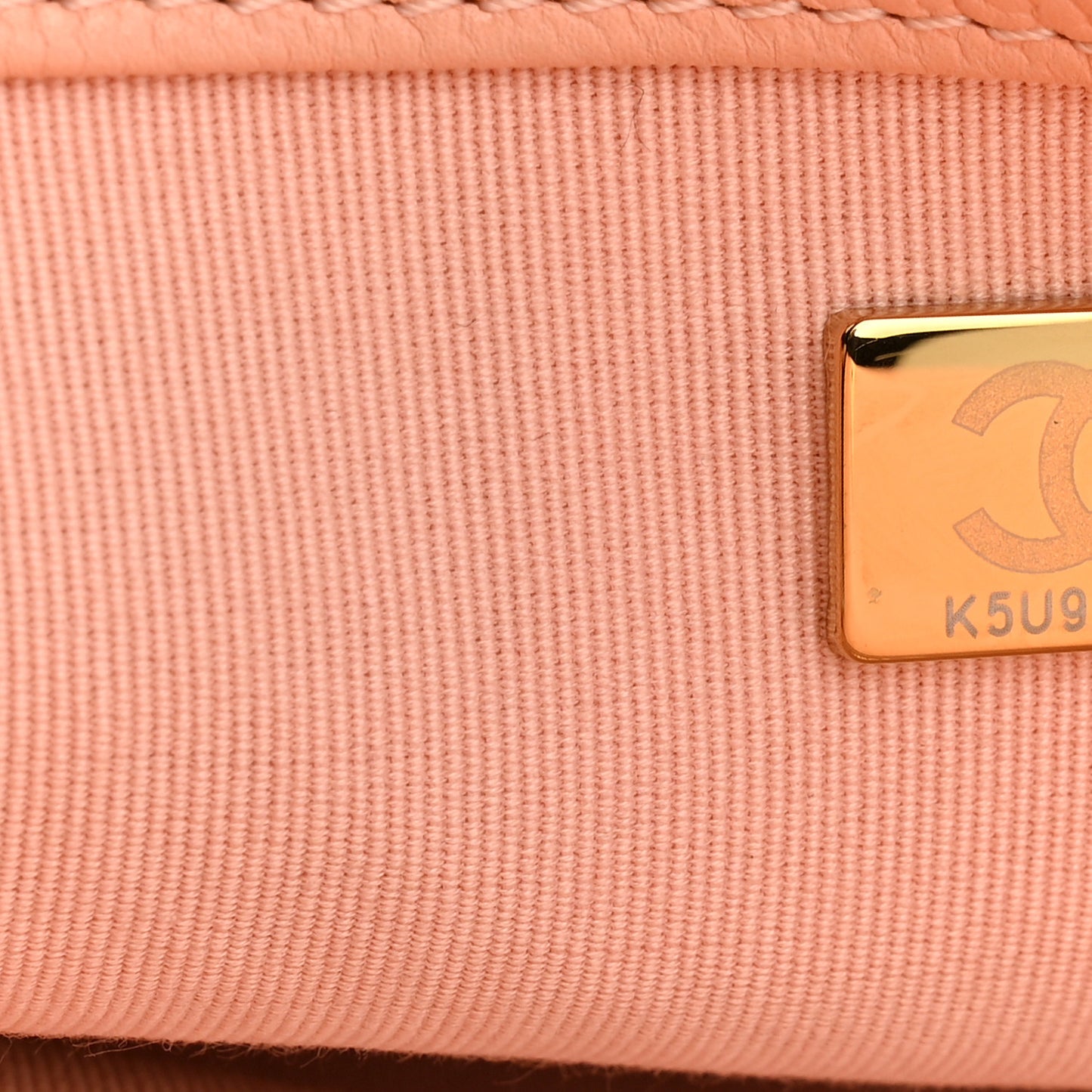 Caviar Chevron Quilted Medium Boy Flap Light Orange