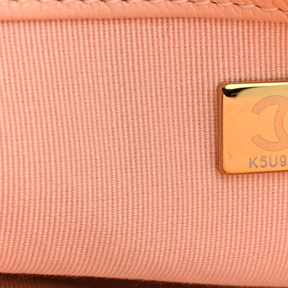 Chanel Caviar Chevron Quilted Medium Boy Flap Light Orange 7 of 12