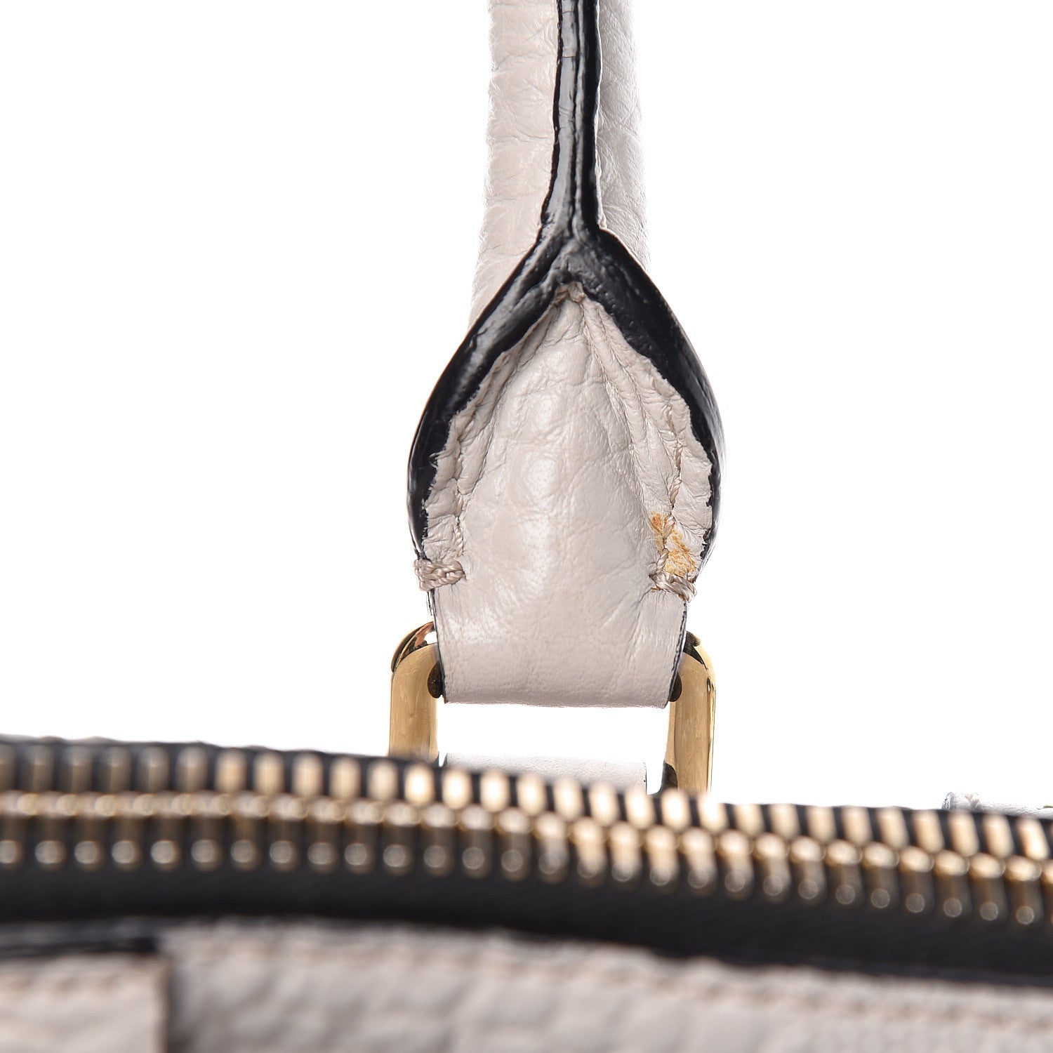 Burberry Heritage Grain Check Embossed Small Orchard Bowling Bag Stone White 13 of 14