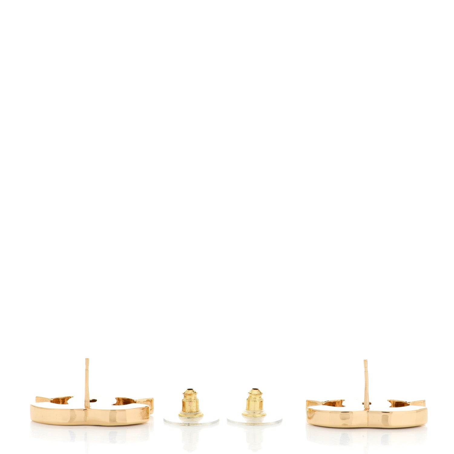 Chanel Enamel CC Earrings Gold Orange Black Red 3 of 6