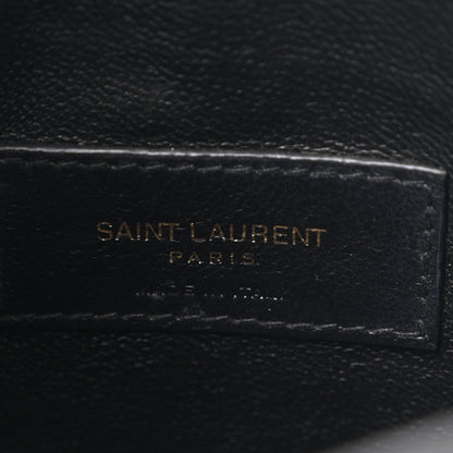 Saint Laurent Calfskin Crocodile Embossed Paris Mini Toy Shopper Tote Black 6 of 11