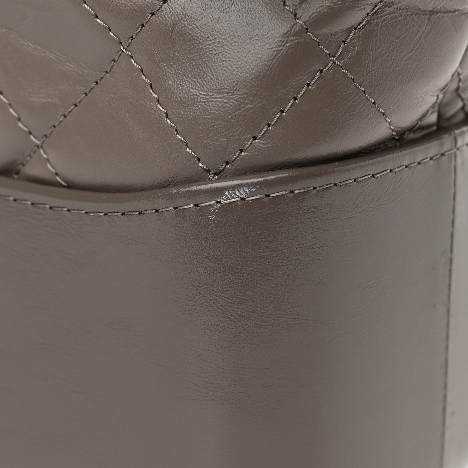 Chanel Aged Calfskin Quilted Medium Gabrielle Hobo Grey 7 of 10
